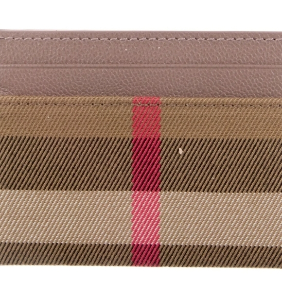 Burberry Beige and Pink Striped Card Holder - Picture 2 of 6